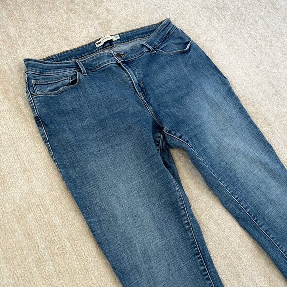Levi’s Mid Rise Stretch Blue Skinny Jeans 18W - Picture 3 of 11